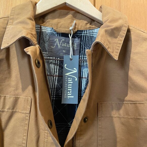 Cabela's Natural Reflections Women's Tan Chore Utility Jacket Coat NWT Sz Medium - Picture 3 of 5